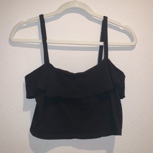 ME TO WE RUFFLED LAYERED CROP TOP